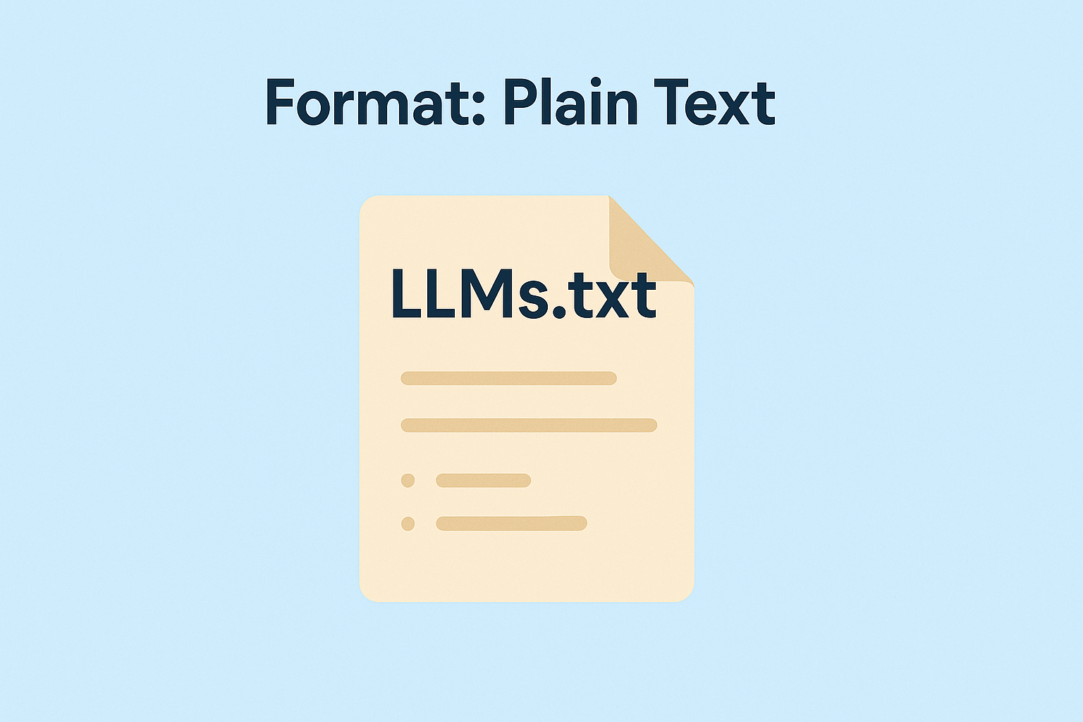 Visual for plain-text formatting for LLMs.txt files